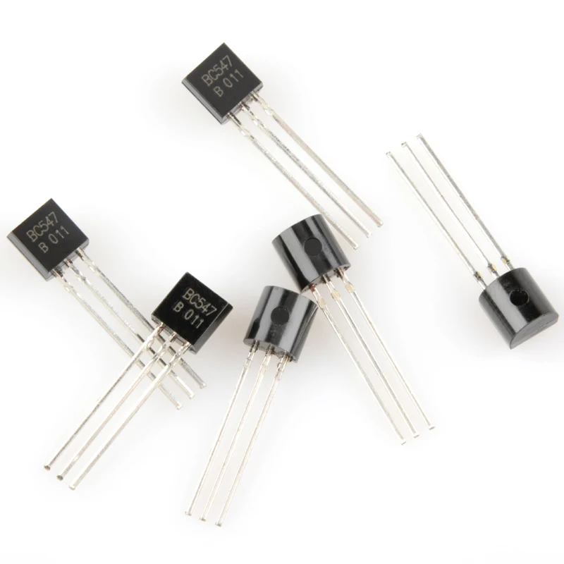 RUIST  Electronic Components NPN 45V 100mA 300MHz 500mW Through Hole TO-92-3 Bipolar (BJT) Transistor BC547C BC547B BC547