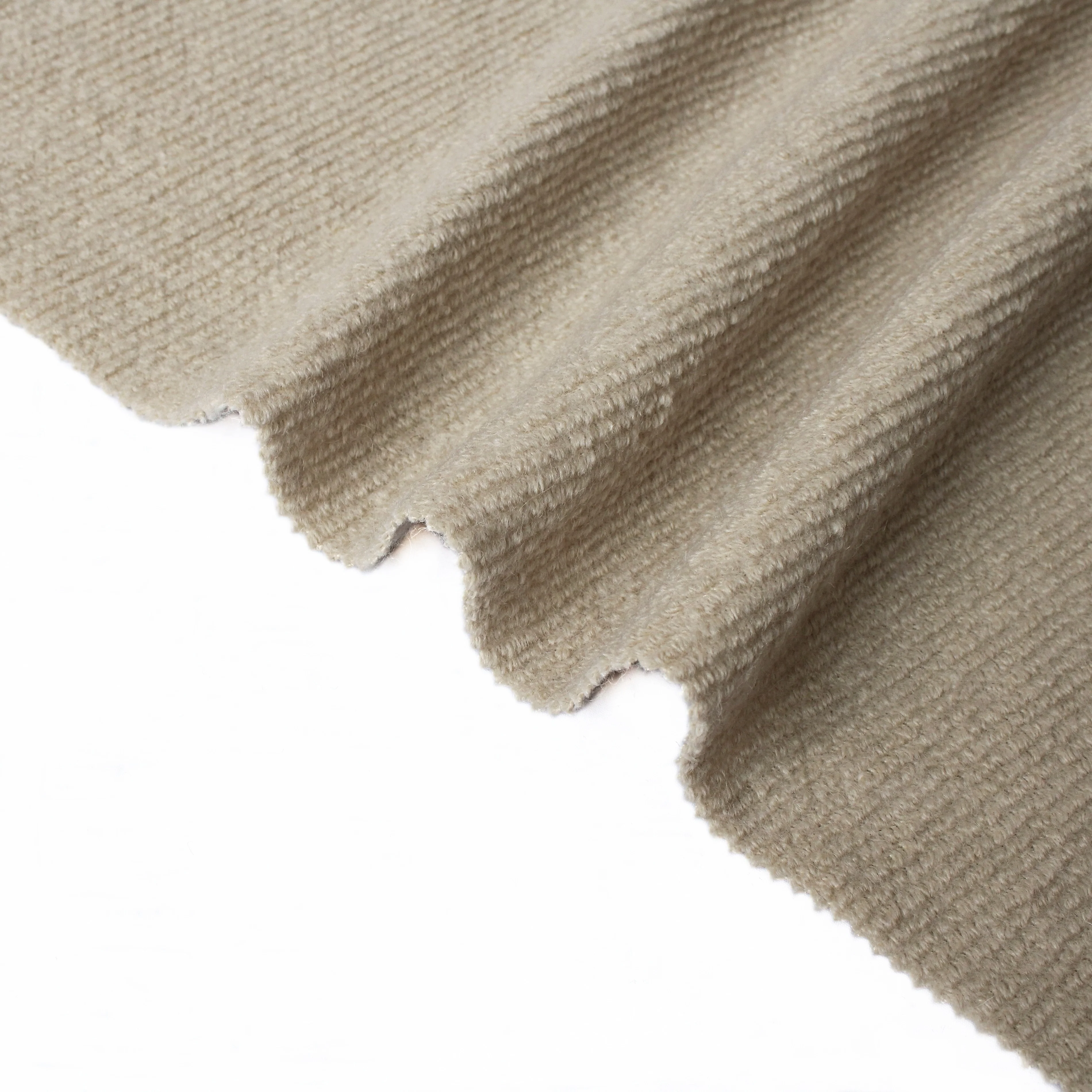 24 New Arrival Best Seller Brand Design Khaki Twill Striped 50% Wool 50% Polyester Blended Tweed Fabric for Overcoat Suit