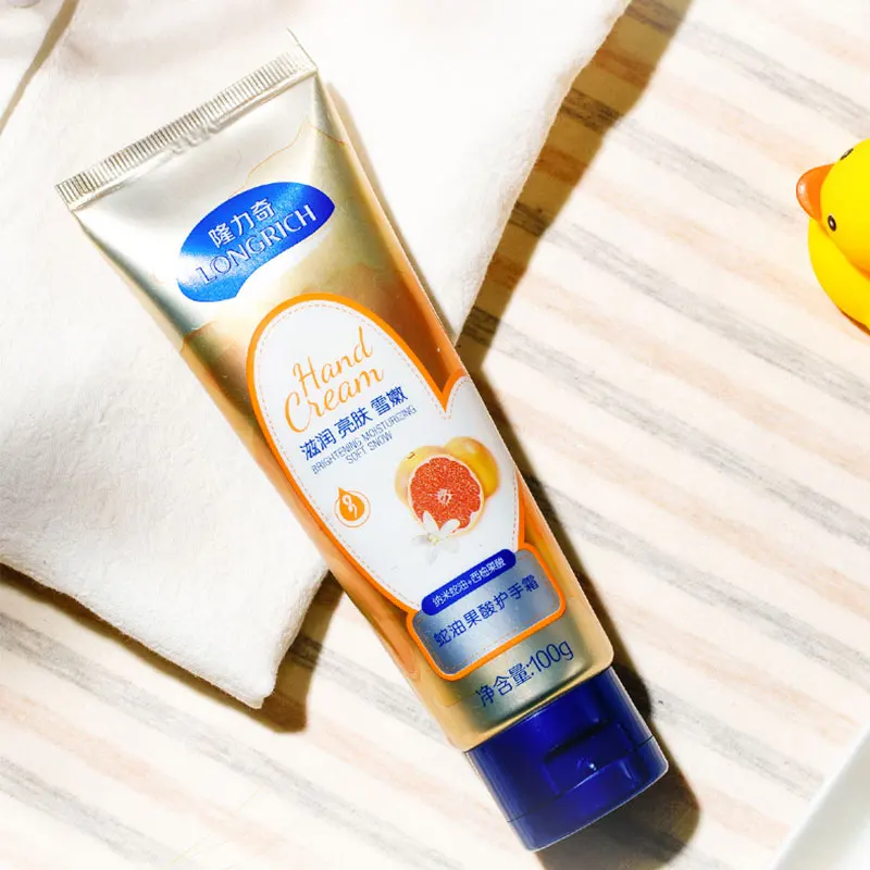 Longrich 2021 Cheap Hot Sale Private Label High Quality Whitening Moisturizing Hand Snake Gall Hand Cream Fruit Acid Hand Lotion