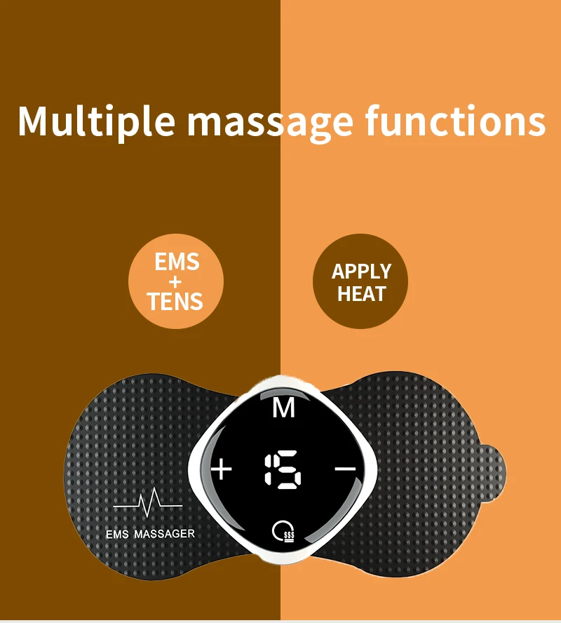 Healthpal 15 Intensities Muscle Stimulator Self Adhesive Electrode Tens Ems Heat Gel Massager Pad Electrode,Ems Pads For Ems