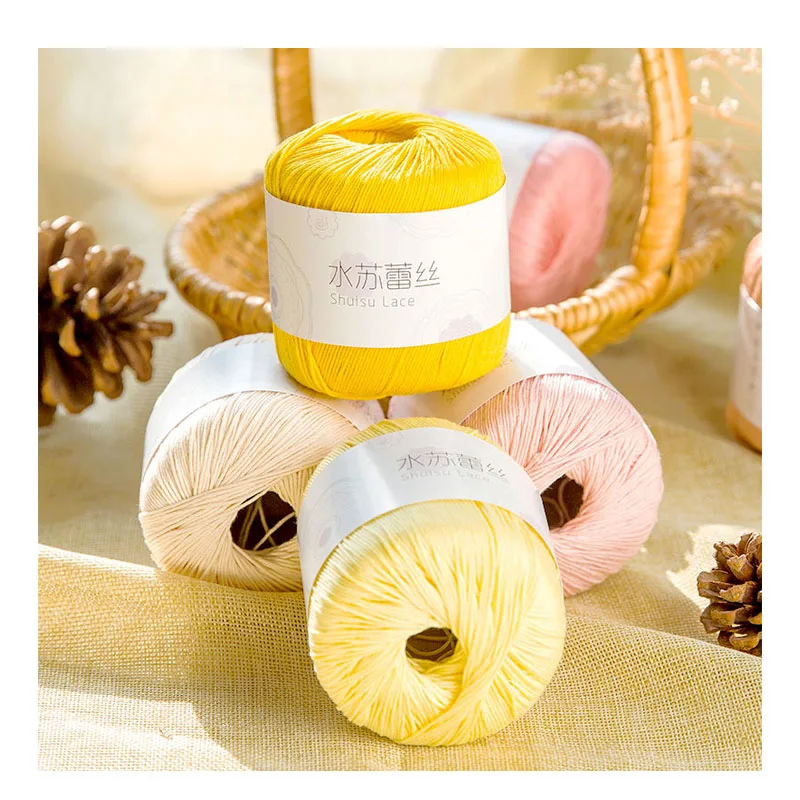 Yarncrafts 8 ply Hand Knitting fine cotton Crochet fancy dyed yarn for clothes shawl blanket