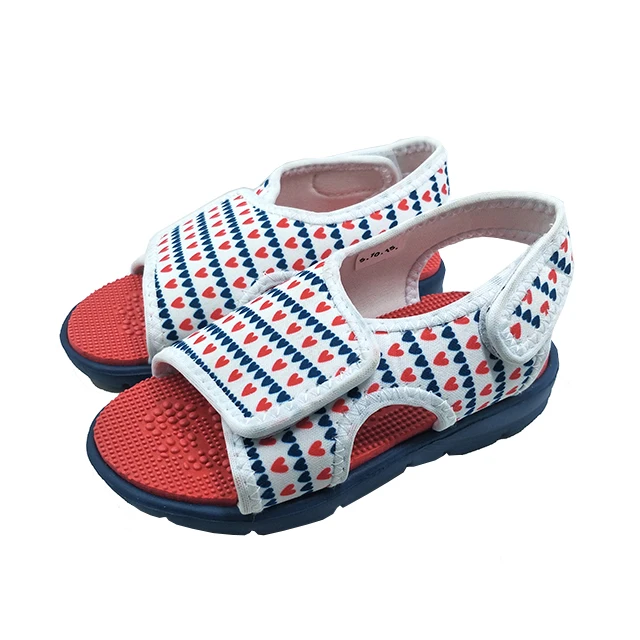 Летние новые детские цветные противоскользящие Дышащие Регулируемые пляжные Тапочки