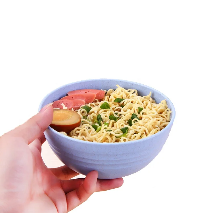 Wheat straw fiber bowl Degradable reusable materials Eco-friendly creative Instant Noodle Bowls soup bowls