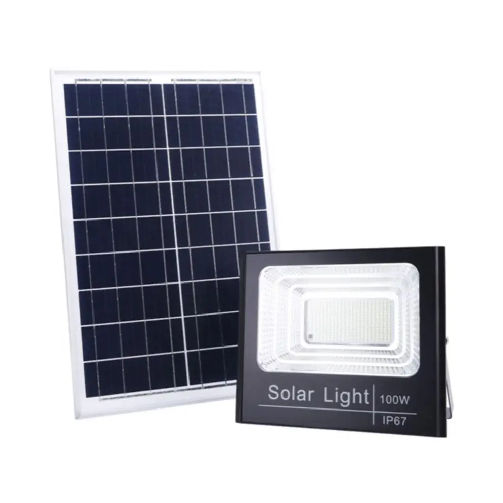 Floodlight Emergency Projector Led Flood Lithium Battery Light 100W Reflector Solar With Sensor