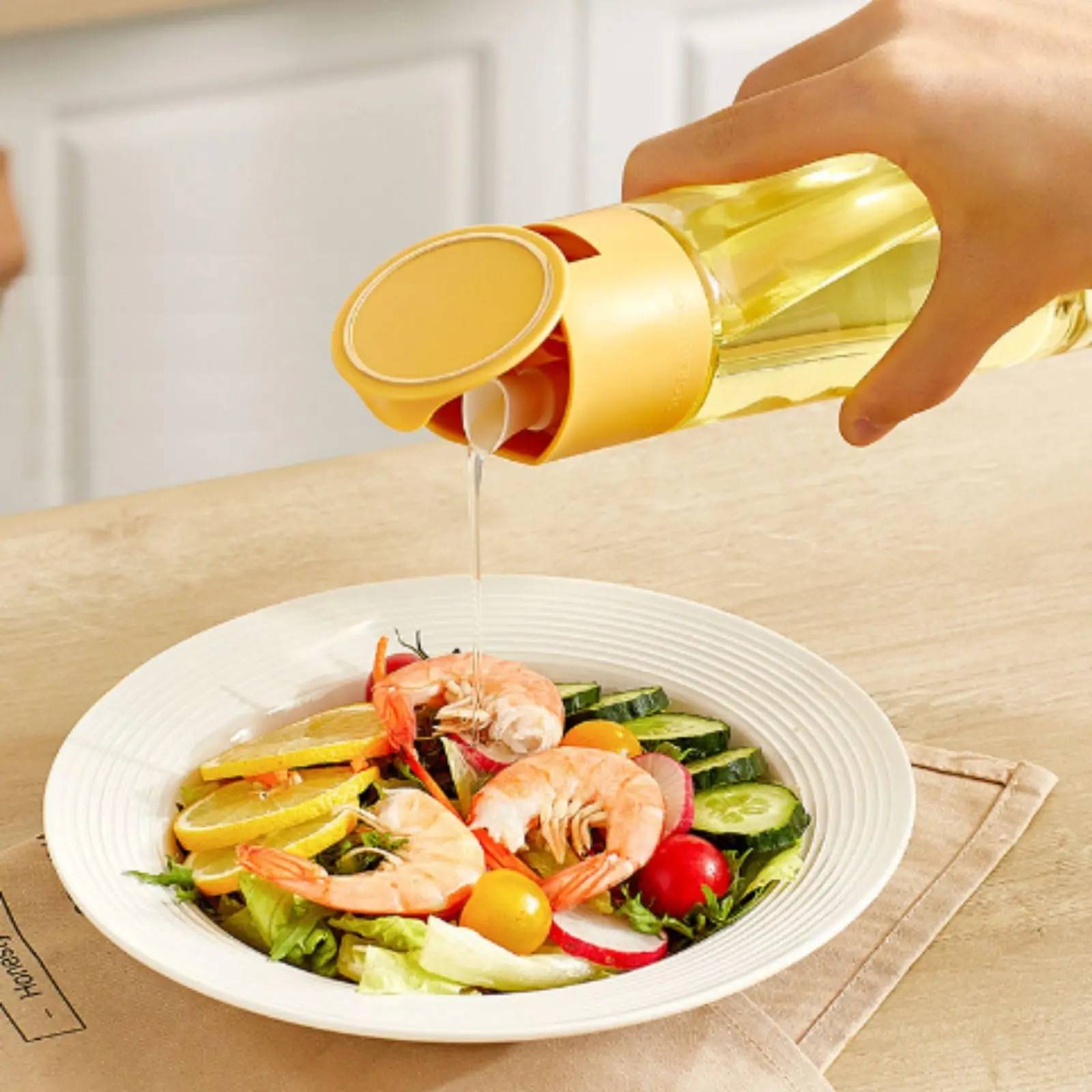 500Ml Soy Vinagr  Customized Automatic Quantification Glass Cooking Oil Dispenser Bottle For Kitchen