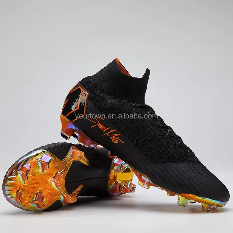 
2020 Men Sports High ankle indoor Football boots shoe Messi CR7 Turf Soccer Shoes 