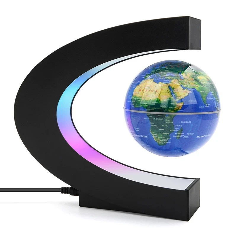 2021 Floating Magnetic levitating Globe Light World Map Levitation Light Office Home Decoration Terrestrial Globe novelty lamp
