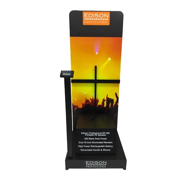 Customize retail POS metal countertop car audio speaker product display stands