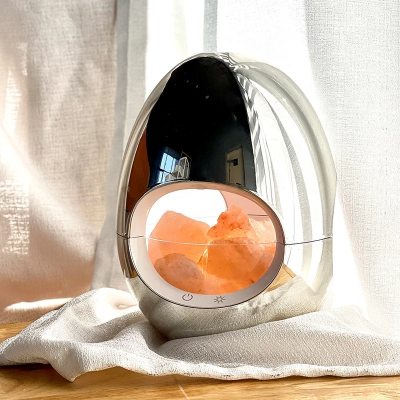 Unique ultrasonic ce gs rohs white marble himalayan salt lamp aromatherapy essential oil scent diffuser humidifier