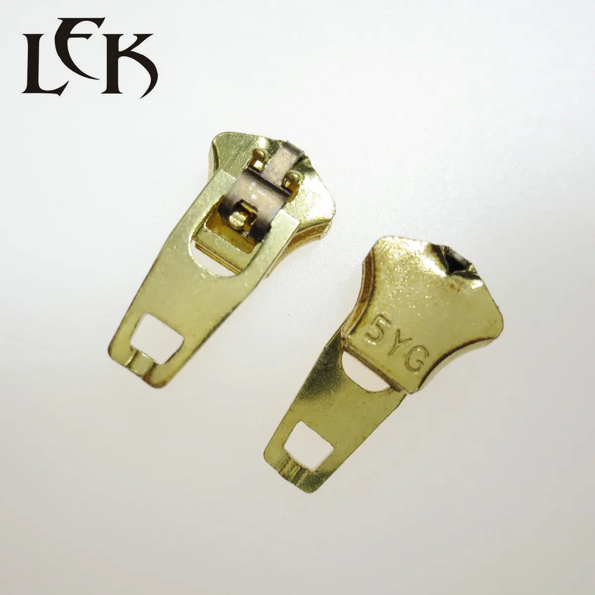 Plating  brass Puller Instant Fix Zip heads Spring double Lock ss zipper slider