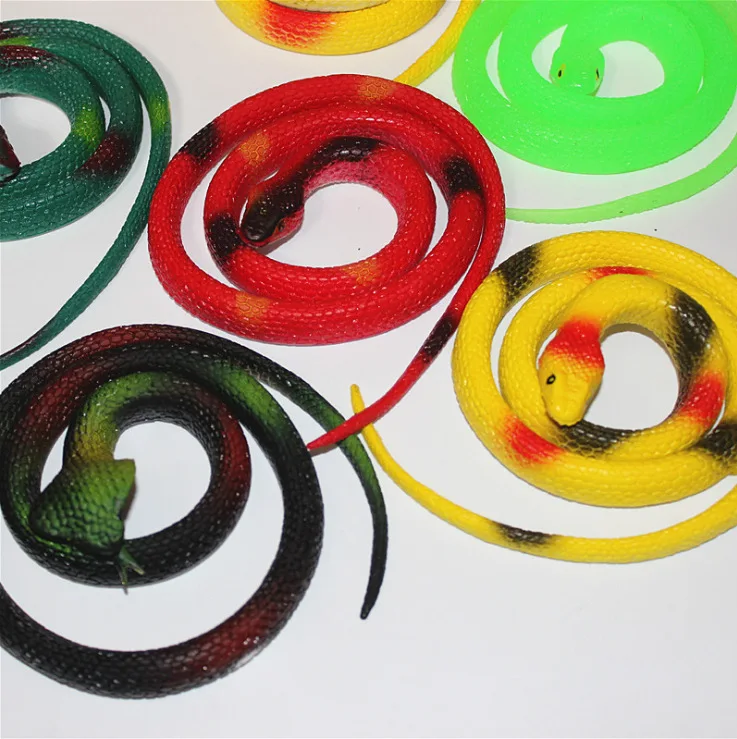 Halloween New Arrival Factory Direct Fun Funny Squeeze Artificial Silicone Animal Rubber Snake Toy