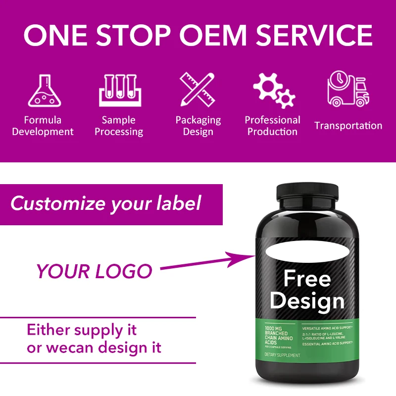 OEM private label supplement vendors  Pre Workout Supplement fruit flavor 2:1:1 6000 BCAA powder