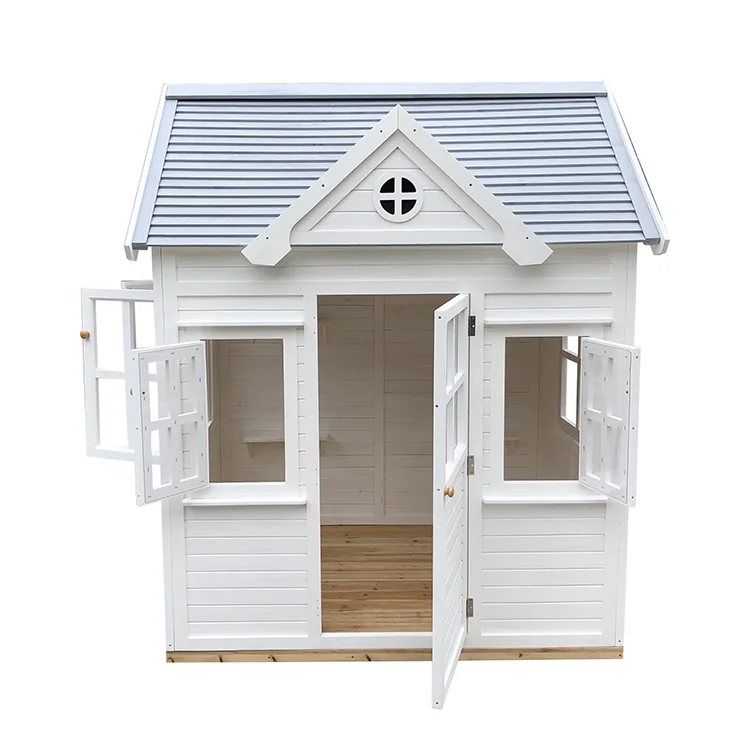 Custom Design Wooden Outdoor Kids Playhouse Small Wooden Decorative Houses Wooden Children Playhouse