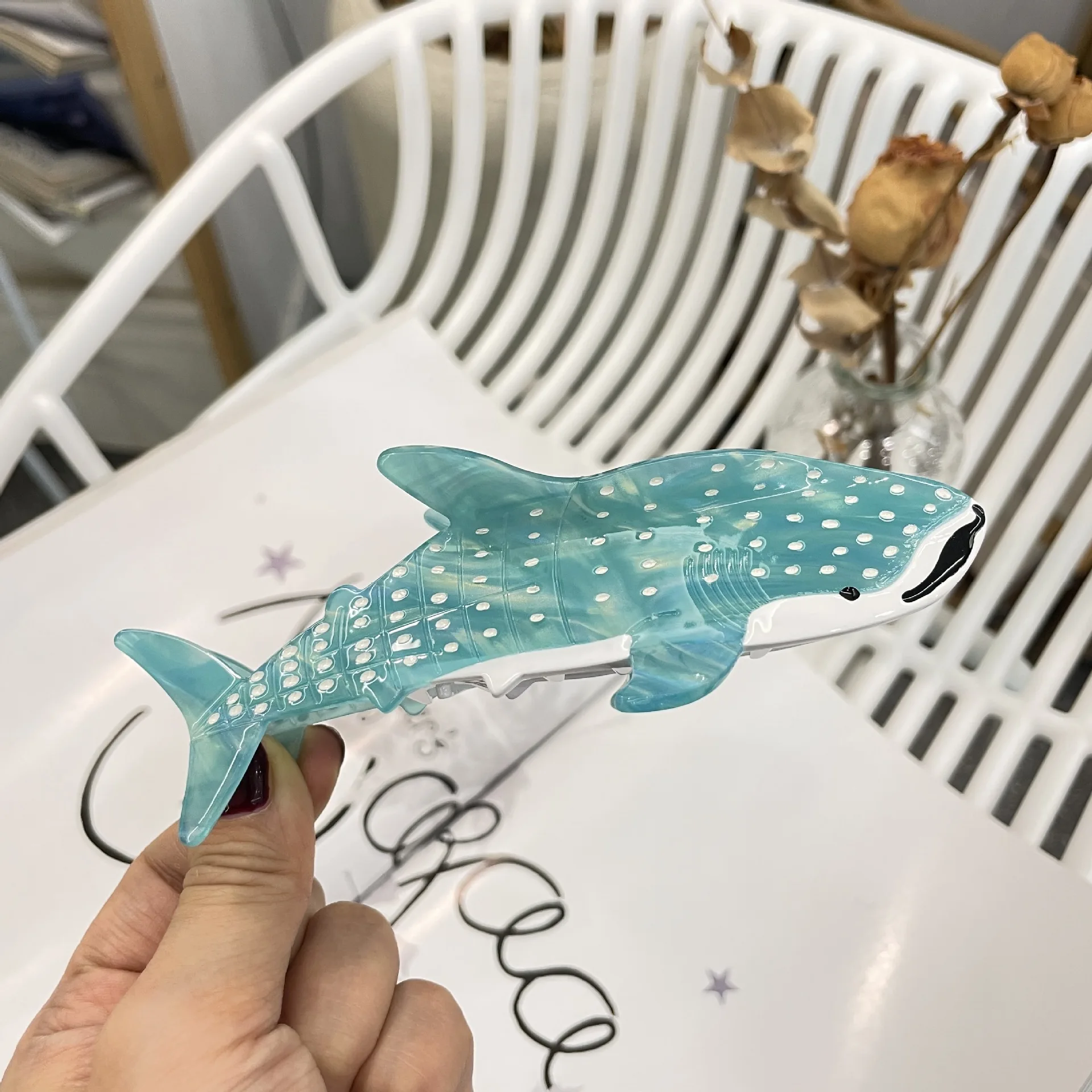 2024 Acetate Animal Shark Hair Claw Acetic Acid Sea Whale Shape Hair Claw Clip Cute Cartoon Personality Sardine Hair Accessories