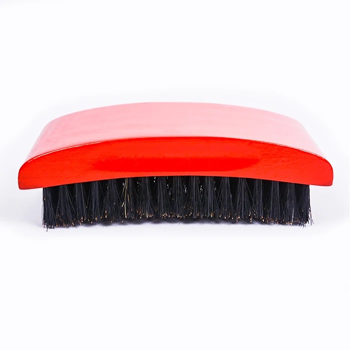 Private label square shape Wooden boars bristle hair shaving beard brush