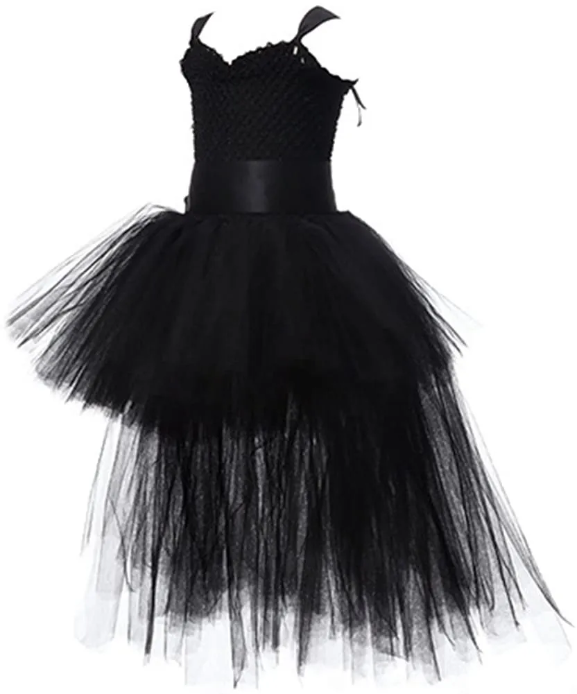 FREE SAMPLE Handmade Girls Tutu Dress Low Flower Birthday Costume Tulle Dress Kids Wedding Bridesmaid Pageant Party Formal