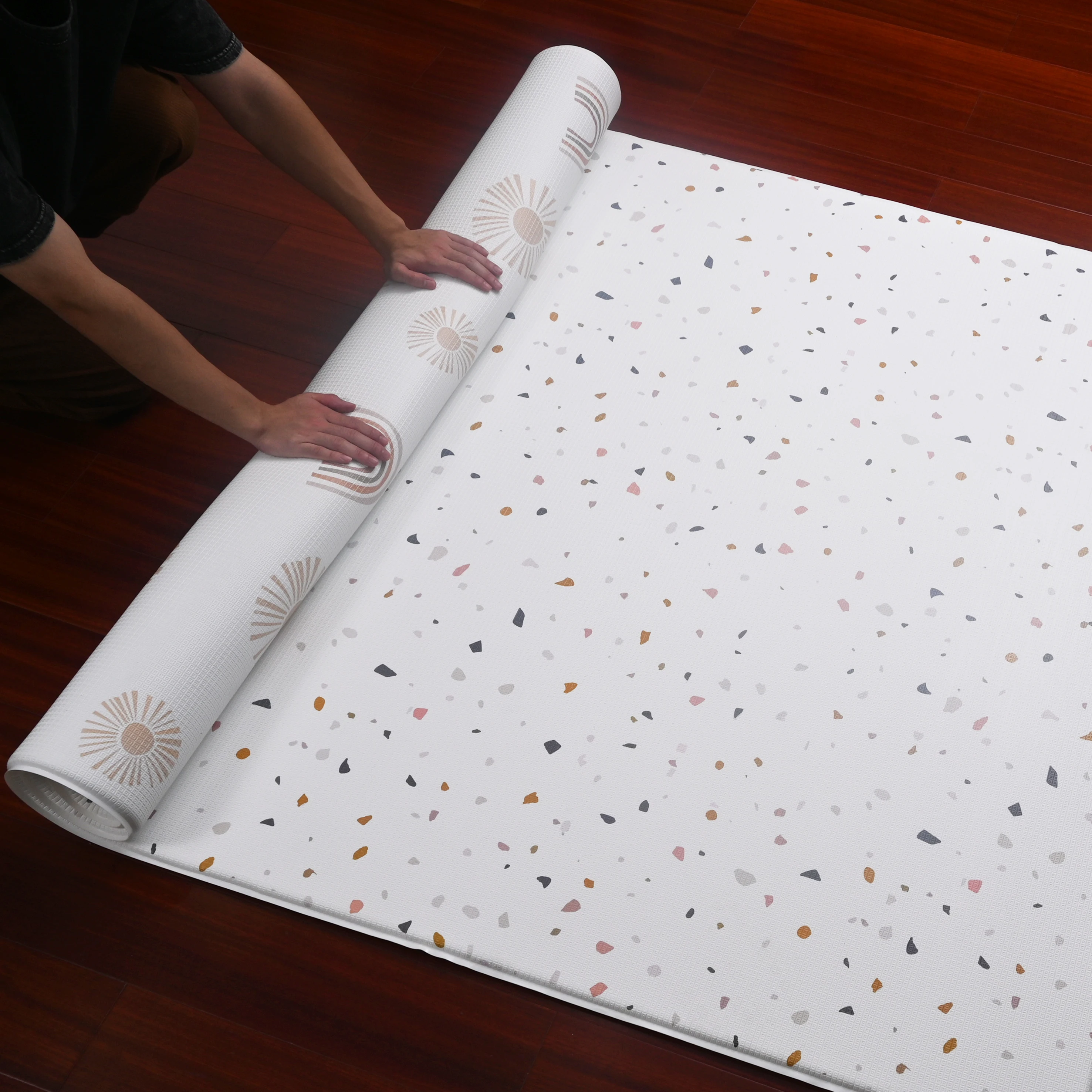 Faithmat Non Toxic Large Baby TPU Foam Play Mat For Floor Tummy Time Mat for Babies Thick Foam Nursery Play room Rug