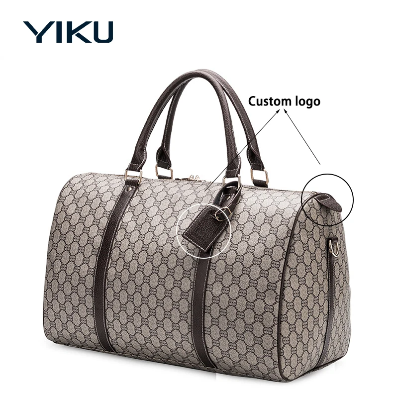 Custom Print Pattern Top Quality Leather Bag For Men travel fashion duffel bags men leather duffle bag