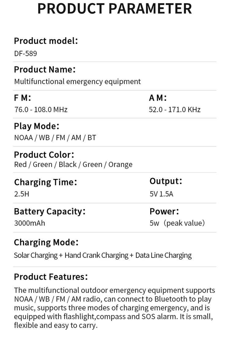 Best Selling Receiver Speakers Antenna 135-175Mhz Range L322 Vintage Radio With Solar Night Light