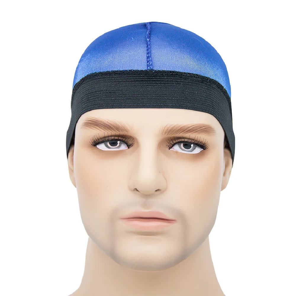 SongMay New Arrive Men Women Silk Satin Wave Cap Silky Durag Bandana For Female Male Headwear Durags Muslim hats Dome Wave cap