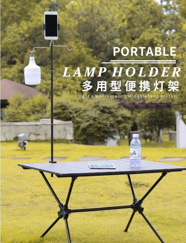 Naturtravel Detachable Lamp Pole Tripod Solid Wood Lamp Bracket Lamp Holder for Camping Hiking Fishing with bag