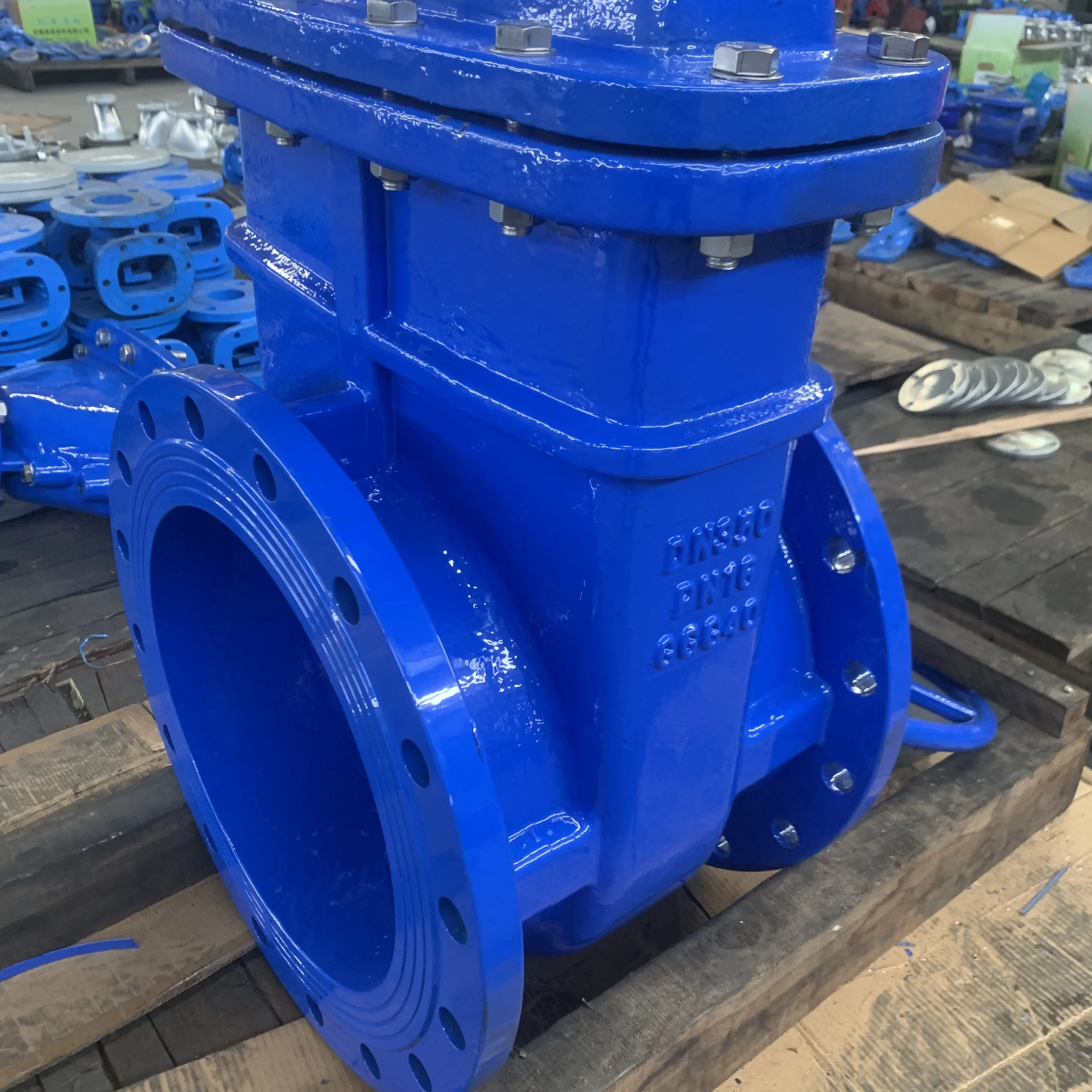 DIEN 1171N3352 Resilient Seated Gate Valve Big Size DN350-DN800 Manual Hydraulic Pneumatic Water High Temperature General Oil