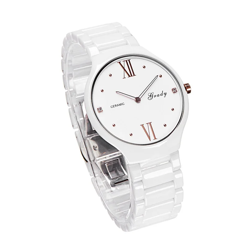 Hot Sale Water Resistant Japanese Quartz Movement Ceramic Wrist Watch for Business Men