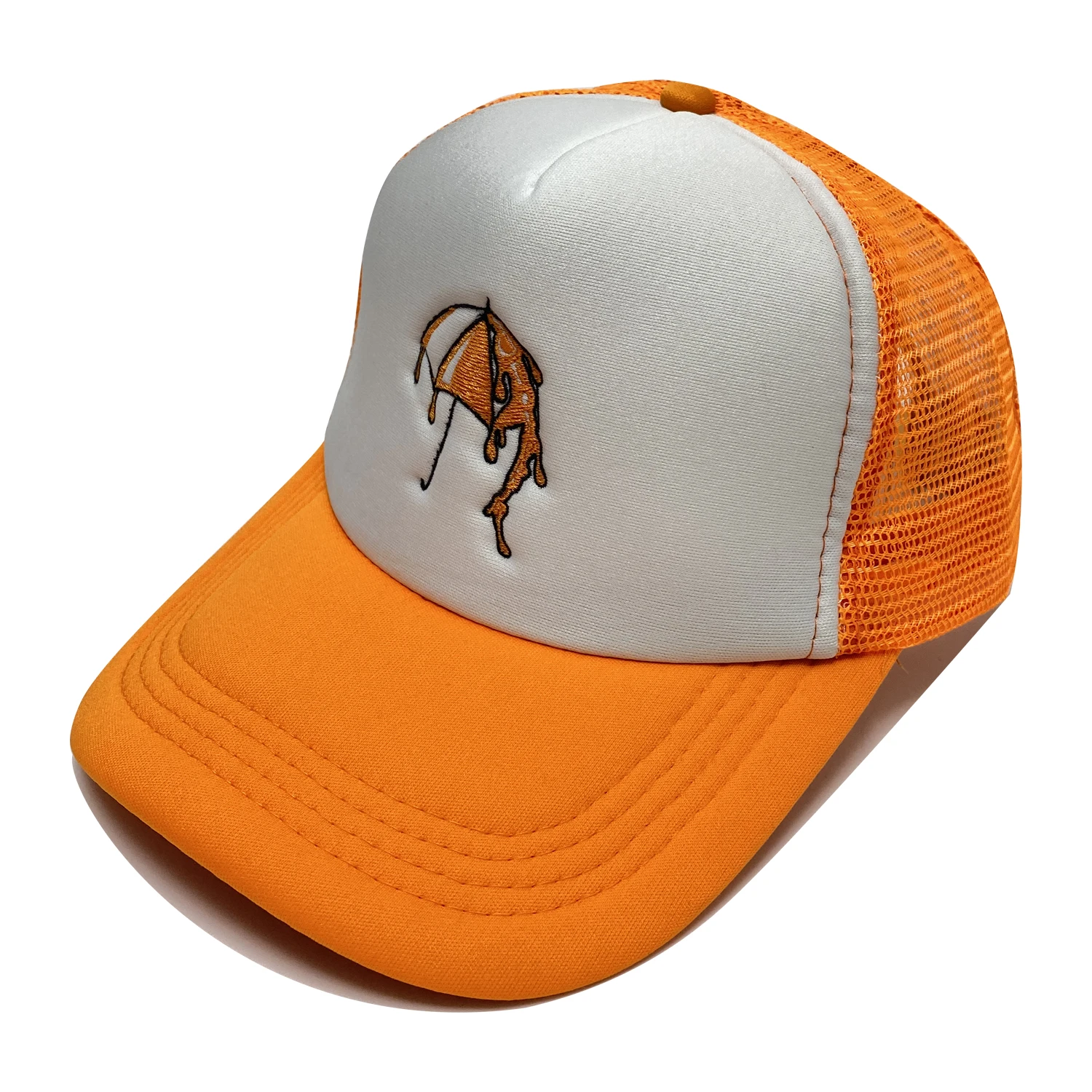 Wholesale Custom 5 Panel Embroidery Trucker Caps Fitted Mesh Hats Breathable Adjustable Baseball Caps Mens