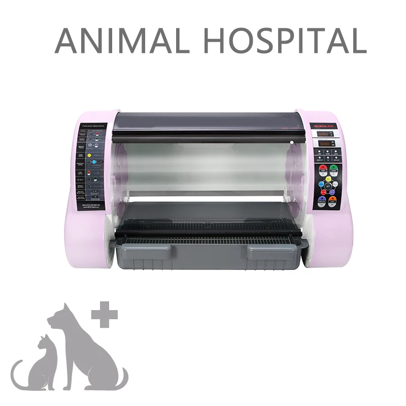Built-in nebulizer Medical Veterinary Clinic Animal Use Cheapest Portable ICU Pet Incubator Vet Incubator for Dog Cat