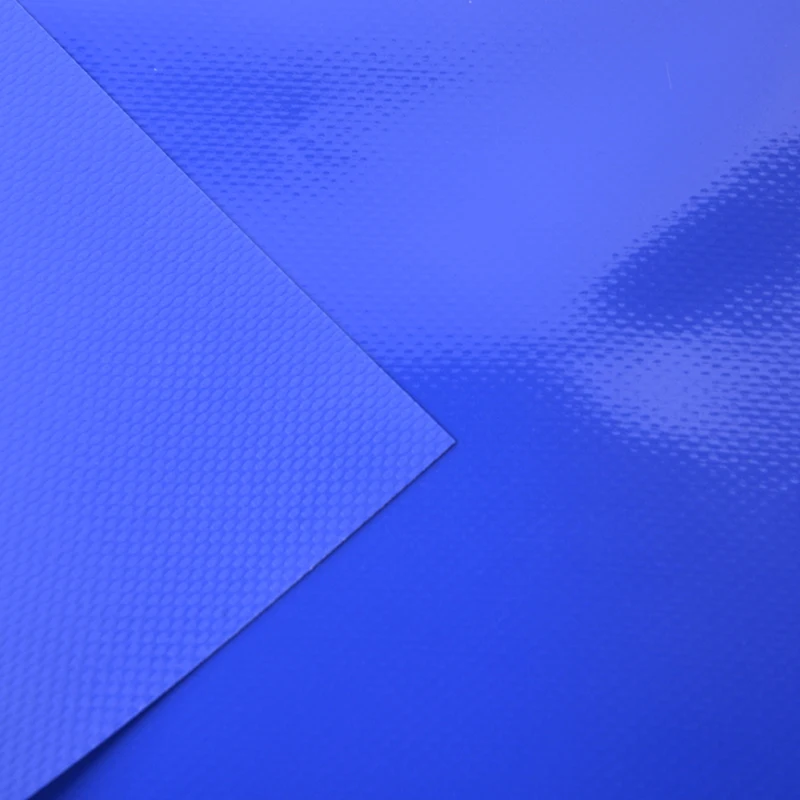 610gsm popular Blue Color Cold Resistant Waterproof PVC Fabric Tarpaulin Roll Materials for Truck Cover