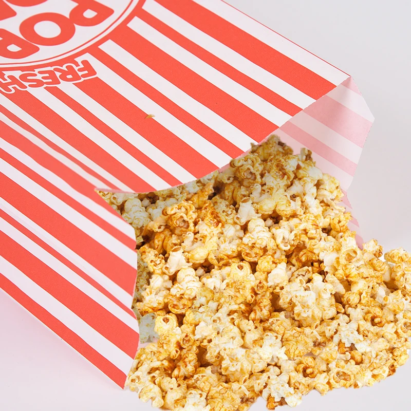 Custom Candy Bread Popcorn Snack Paper Bag Microwave Takeout Chips Pop Corn Food Packaging Bags