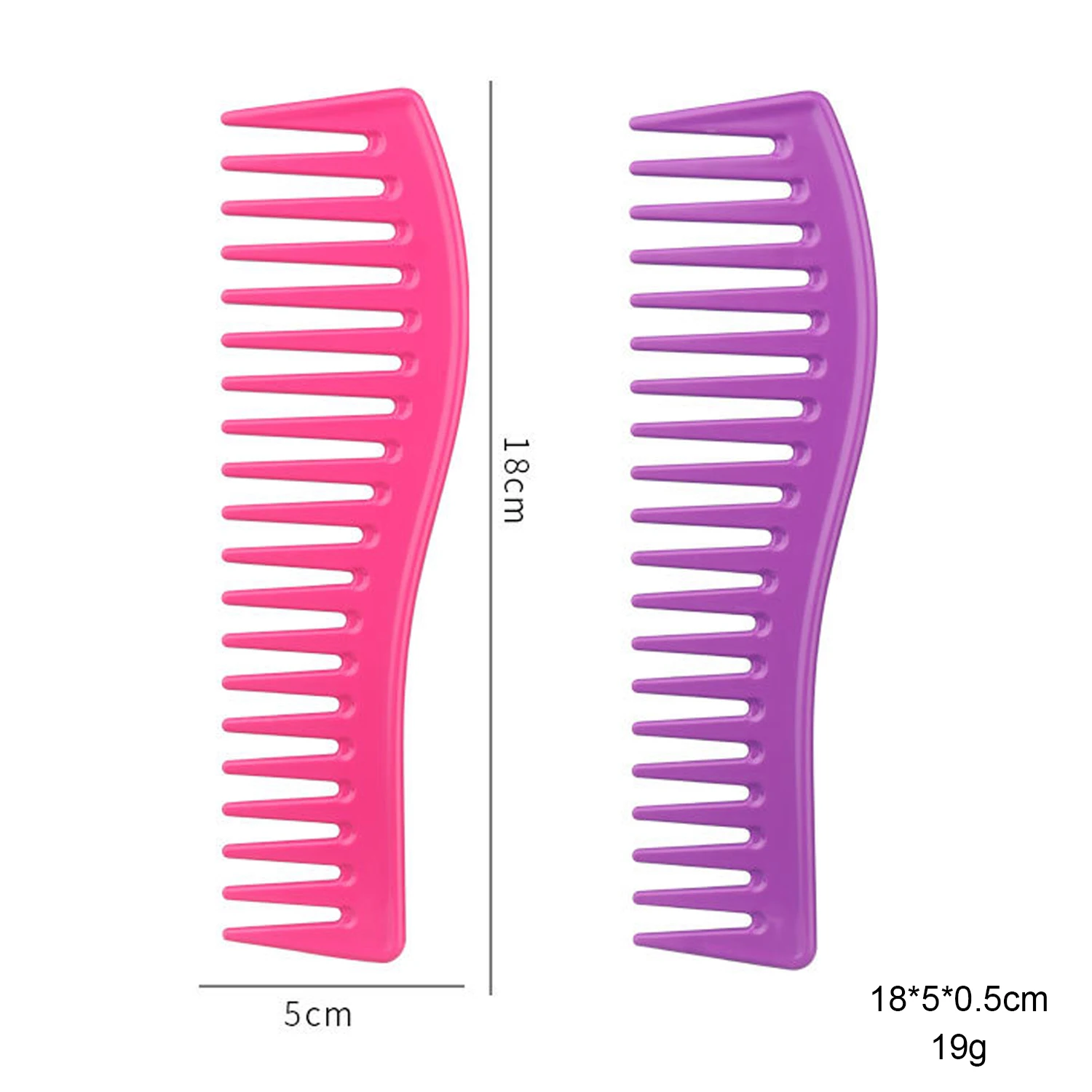 Custom Logo Hair Dressing Tool Matte Finish Comb Plastic Wide Teeth Comb