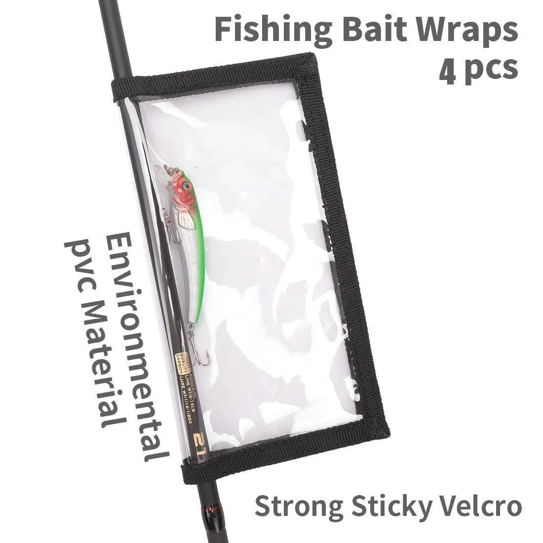 Customized Fishing Lure Covers Transparent PVC Fishing Lure Pocket Protector Wrap Fishing Hook Covers