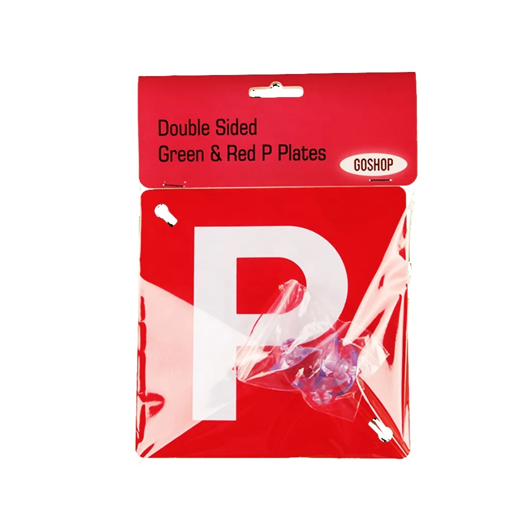 
Maglory Australia Double Sided P&L Learner Sucker Plate For Car Sticker Learning Symbol Vehicle Sticker Plates PVC 2pcs 