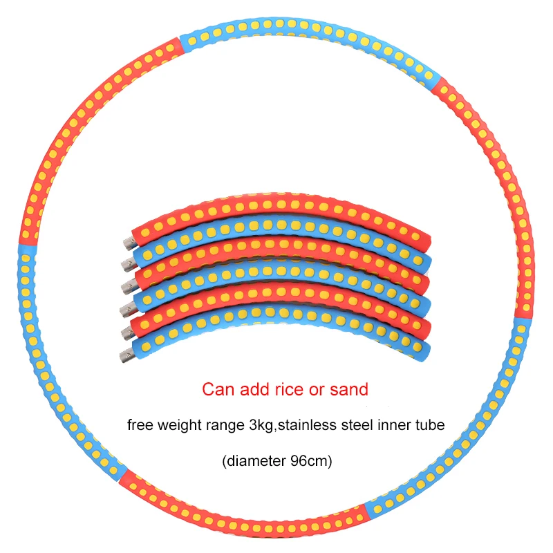 Gym equipment Hula Ring Weighted Hoop for Exercise wholesale Adult Hula Ring  Design Professional Soft foam Fitness