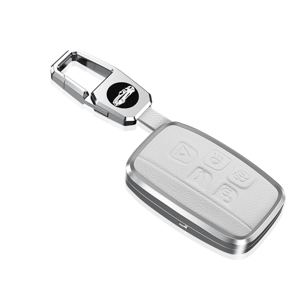 Customizable Metal Cowhide Leather Car Key Case for LandRover Sport Protection Car Key Cover