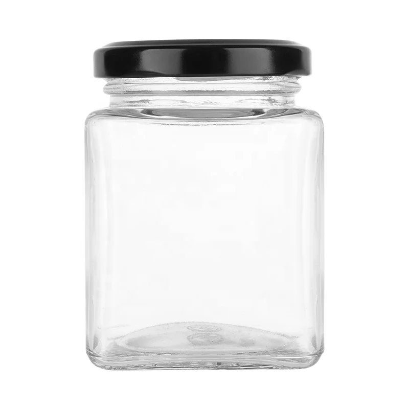 Manufacturer 50ml 75ml 100ml 150ml 180ml 220ml 280ml 380ml 500ml Food seasoning glass jar with metal lid