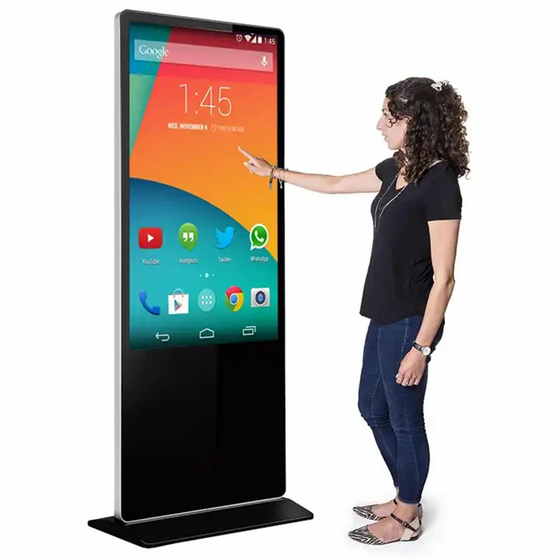 Floor Standing Vertical Interactive Digital Signage Totem LCD TV Touch Screens Kiosk Advertising Display for advertising