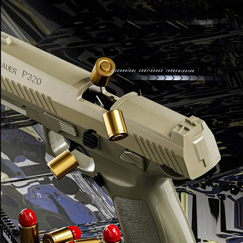 Children Electric Shell Ejecting Foam Bullets Soft Bullet P320 Pistol Toy Guns Air gun pistol For Adults And Kids Gifts