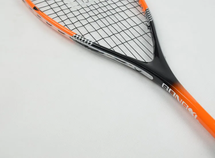 Orange new design super power 210 composite carbon and aluminium squash racket