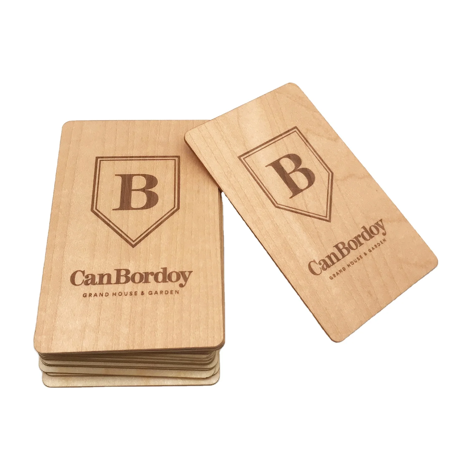 Деревянная RFID-карта с гравировкой логотипа и чипом F08