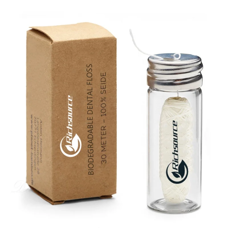 High quality Dental flosser simple plastic box floss dental nonbiodegradable packing biodegradable floss paper box teeth floss