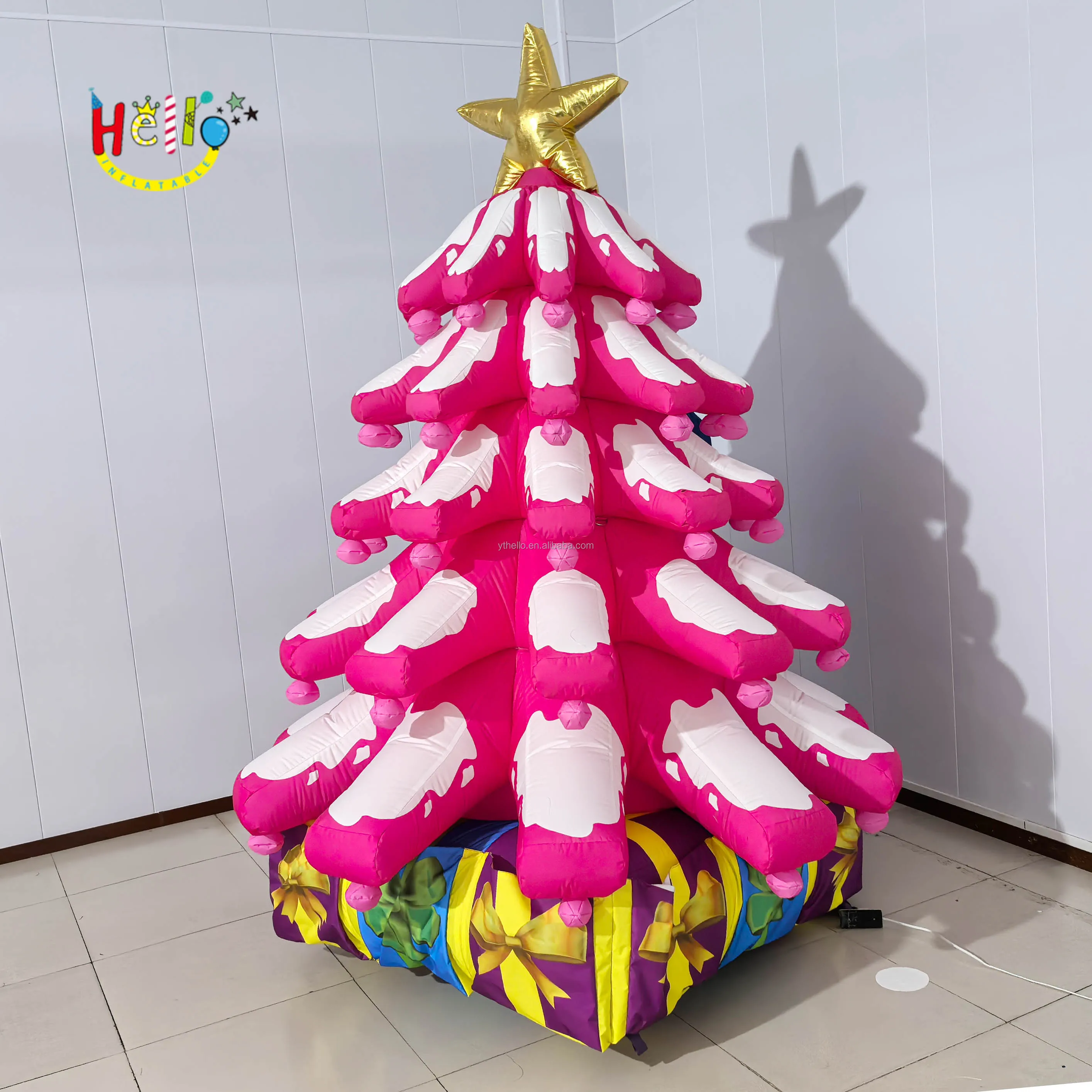 Outdoor Christmas Decorations Pink Inflatable Christmas Tree For Lawn Garden Christmas Holiday Decorations
