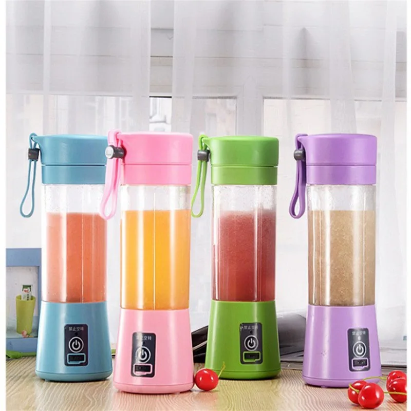 XZ567 Mini Mixer for Smoothies Personal Fresh Juice Mixer Bottle with USB and Wireless Charging mini portable juicer bottle