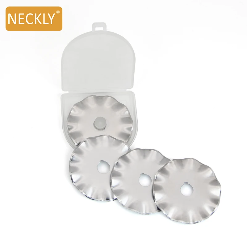 wholesale wave lace rotary cutter blades for plastic handle blade stainless steel replaceable round blade