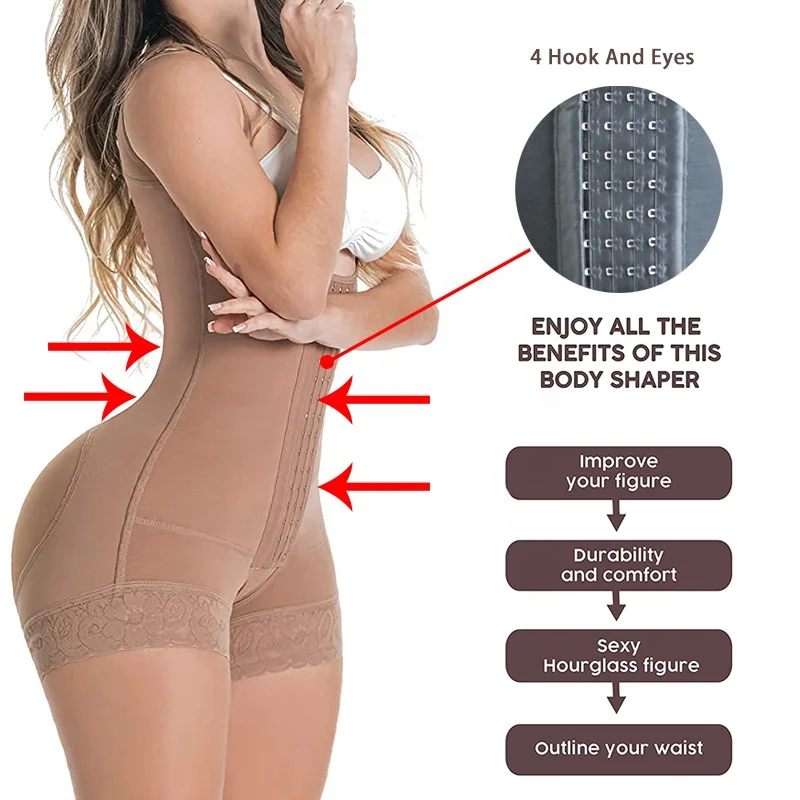 Private Label Women Shapers Fajas Sol Leon Postpartum Girdle Open Bust Butt Lifter Body Shaper Colombian Post Surgery Girdles