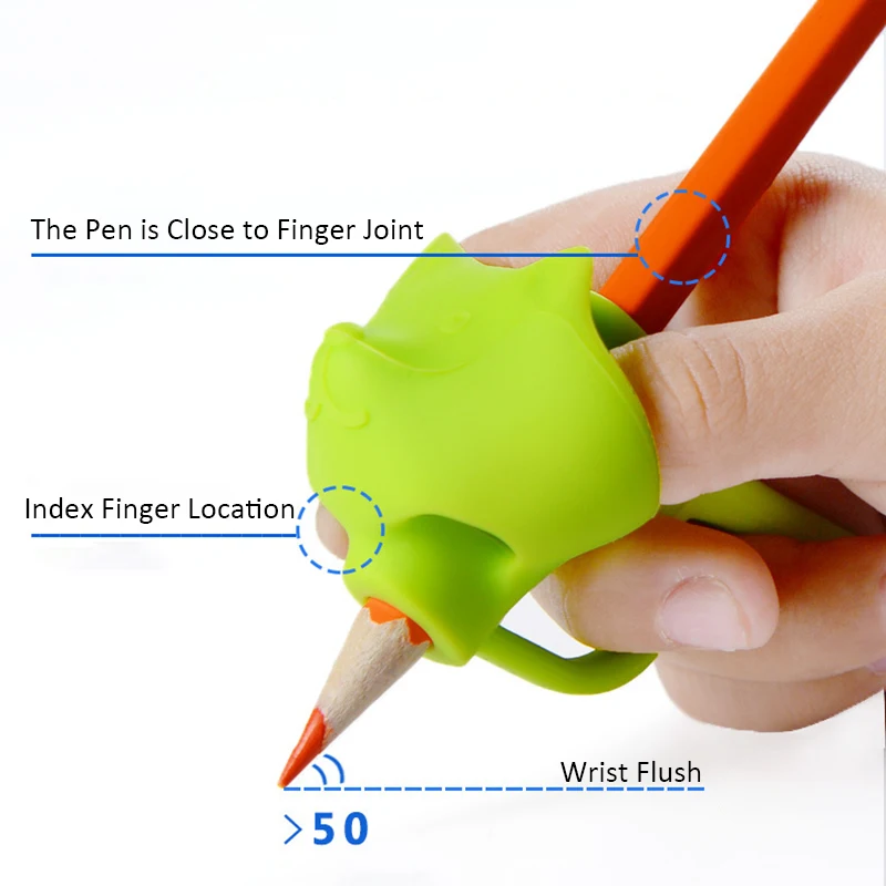 Wholesale Colorful Pencil Grips Student Kids Promotion Stationery Gifts Ergonomic Pencil Grip