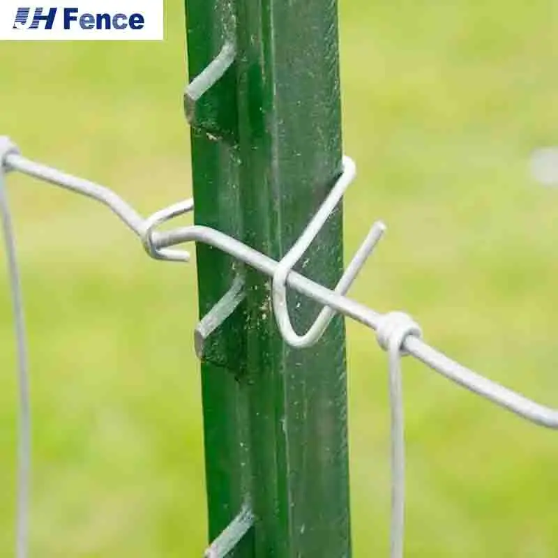 American Steel Galvanized/Green Studded T  Farm Fence Post