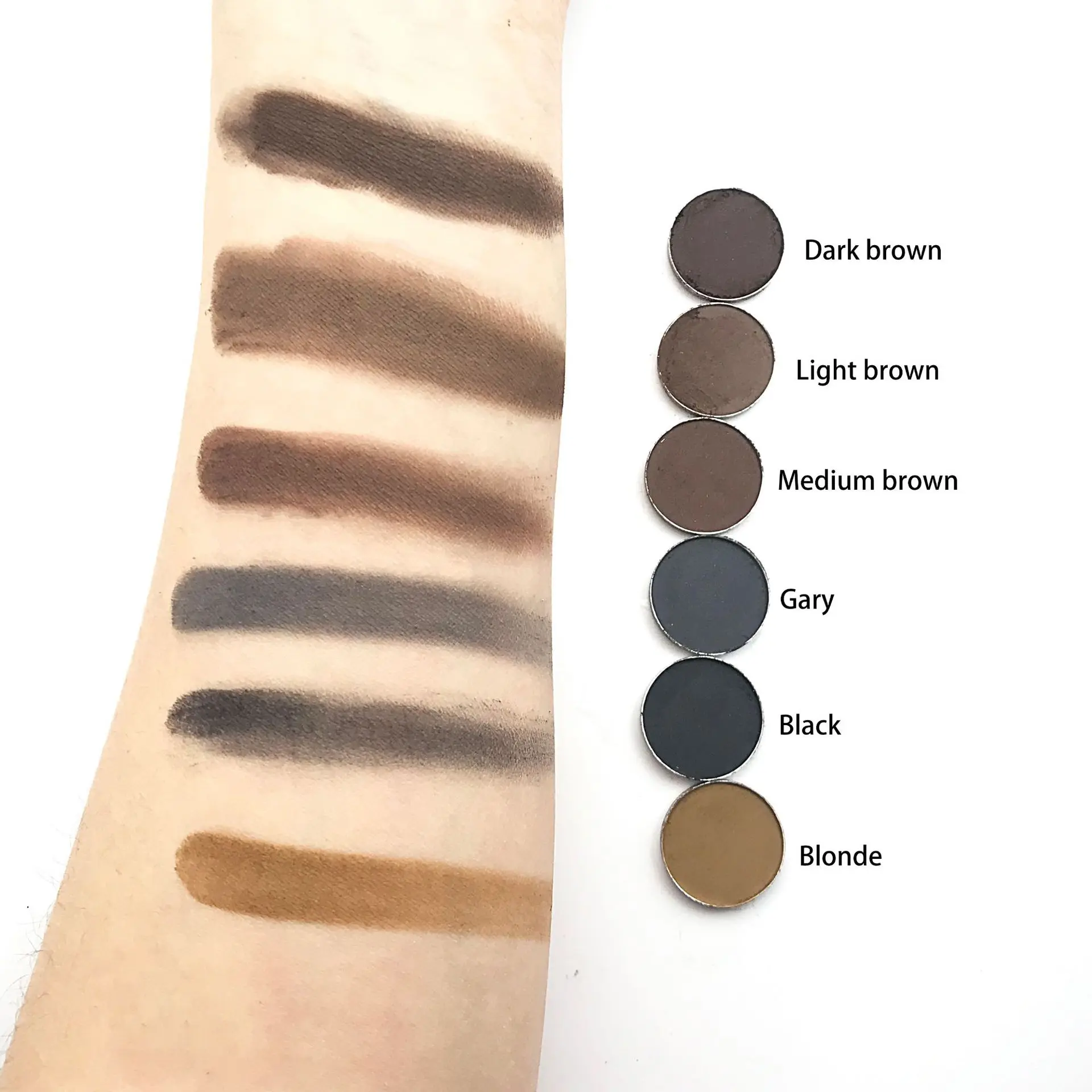 Wholesale Accept Your Logo Brow Powder Stamp Stencil Kit Seamless Hold Professional Sweat Proof One Step Powder Eyebrow Stamp
