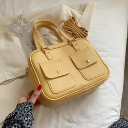 2021 new fashion pu leather shoulder bag waterproof briefcase small square bag